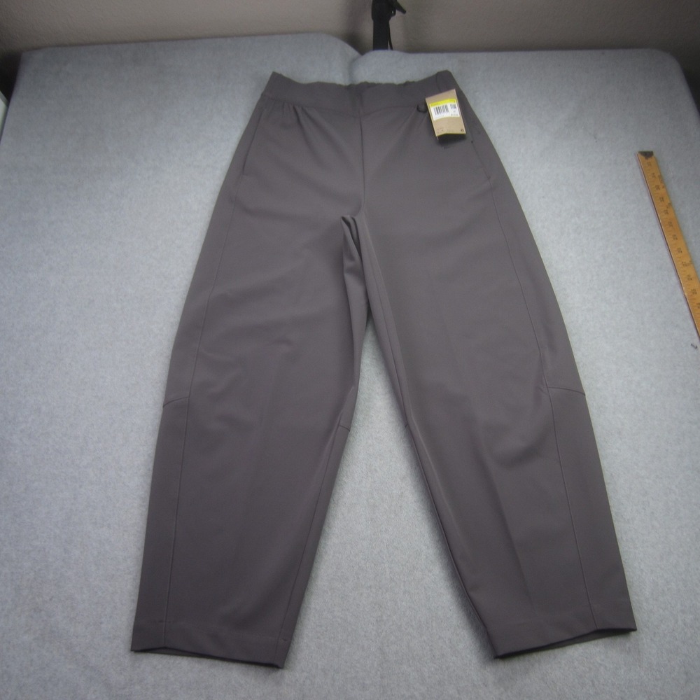 Nike Pants Womens Small Gray Dri-Fit 24.7 Ankle High Rise Barrel Leg Stretch - Picture 1 of 16